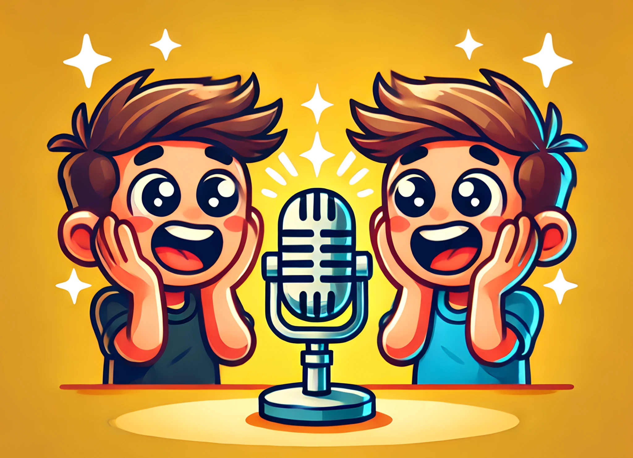 Two persons communicate by voice on different languages with real-time audio translation